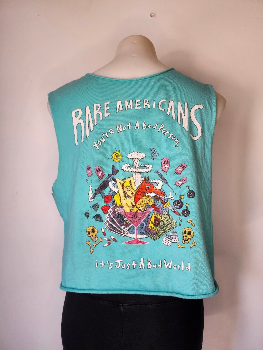 Rare Americans Bad World Crop Top T Shirt
